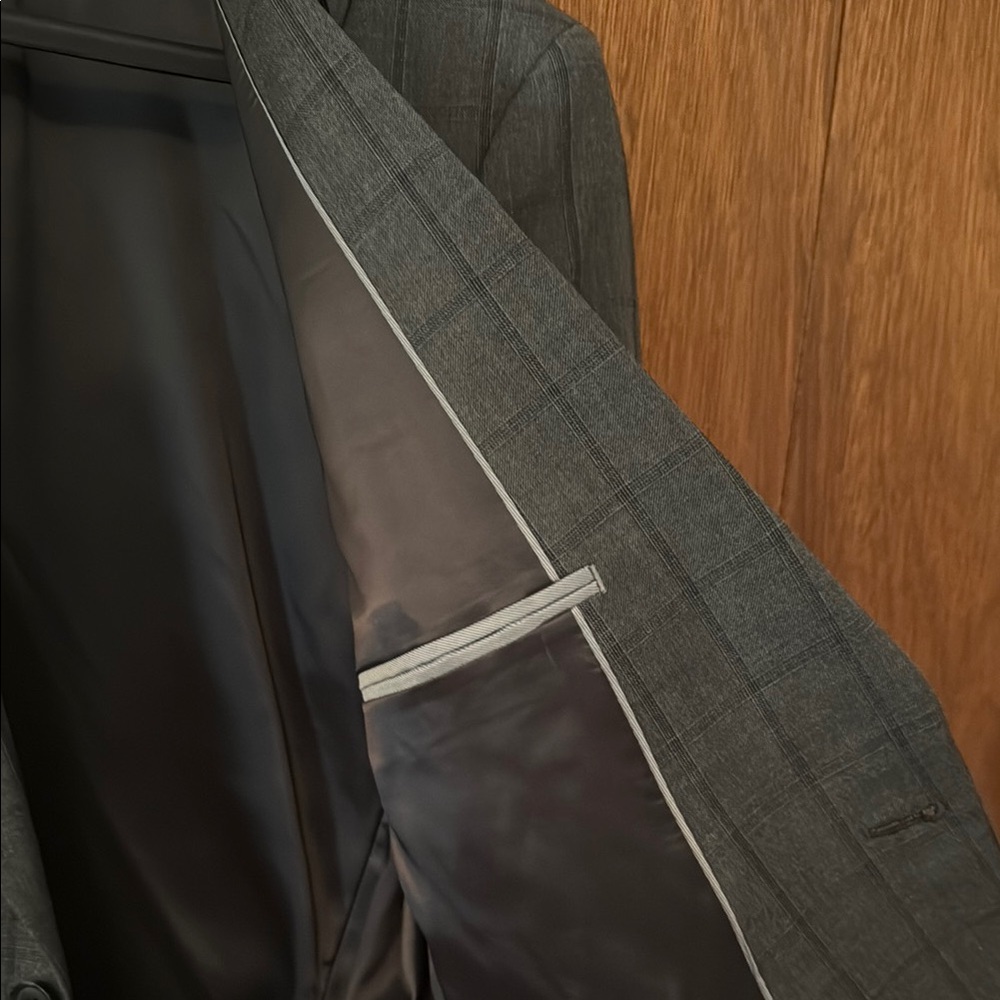 JF J. Ferrar Gray Plaid Blazer - Picture 3 of 5